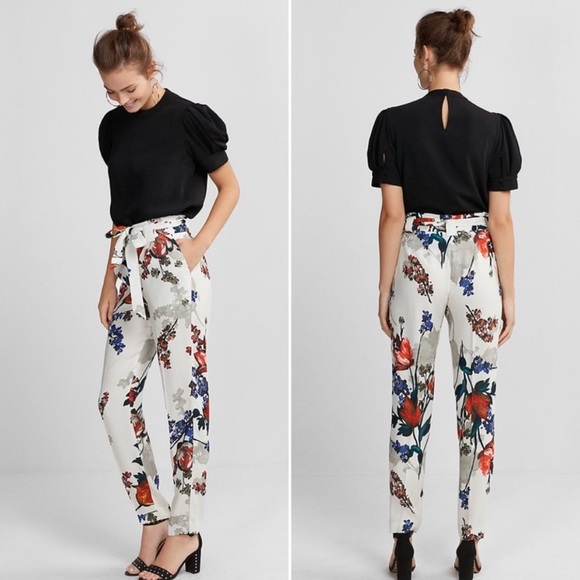 Express Pants - Express Women’s High Rise Floral Dress Pant Size 10 Regular